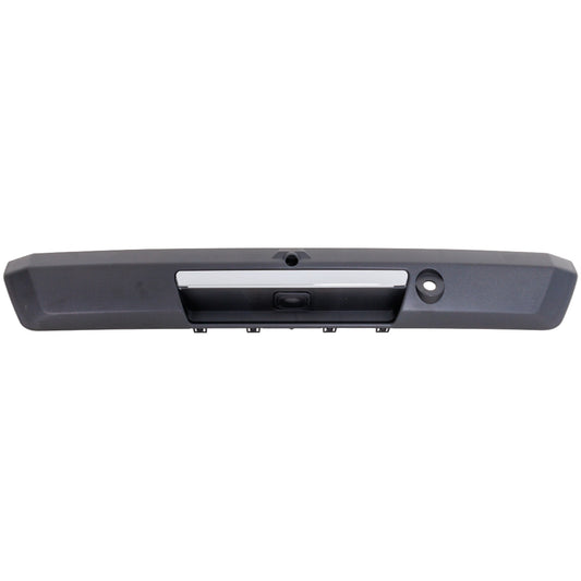 Tailgate Handle, Chrome Lever with Black Housing, with Camera Hole, For Models with Rear View Camera-Fixed, Keyfree System, Towing Vision System, Trailer Hook Up Light-Fixed, and Trailer Camera