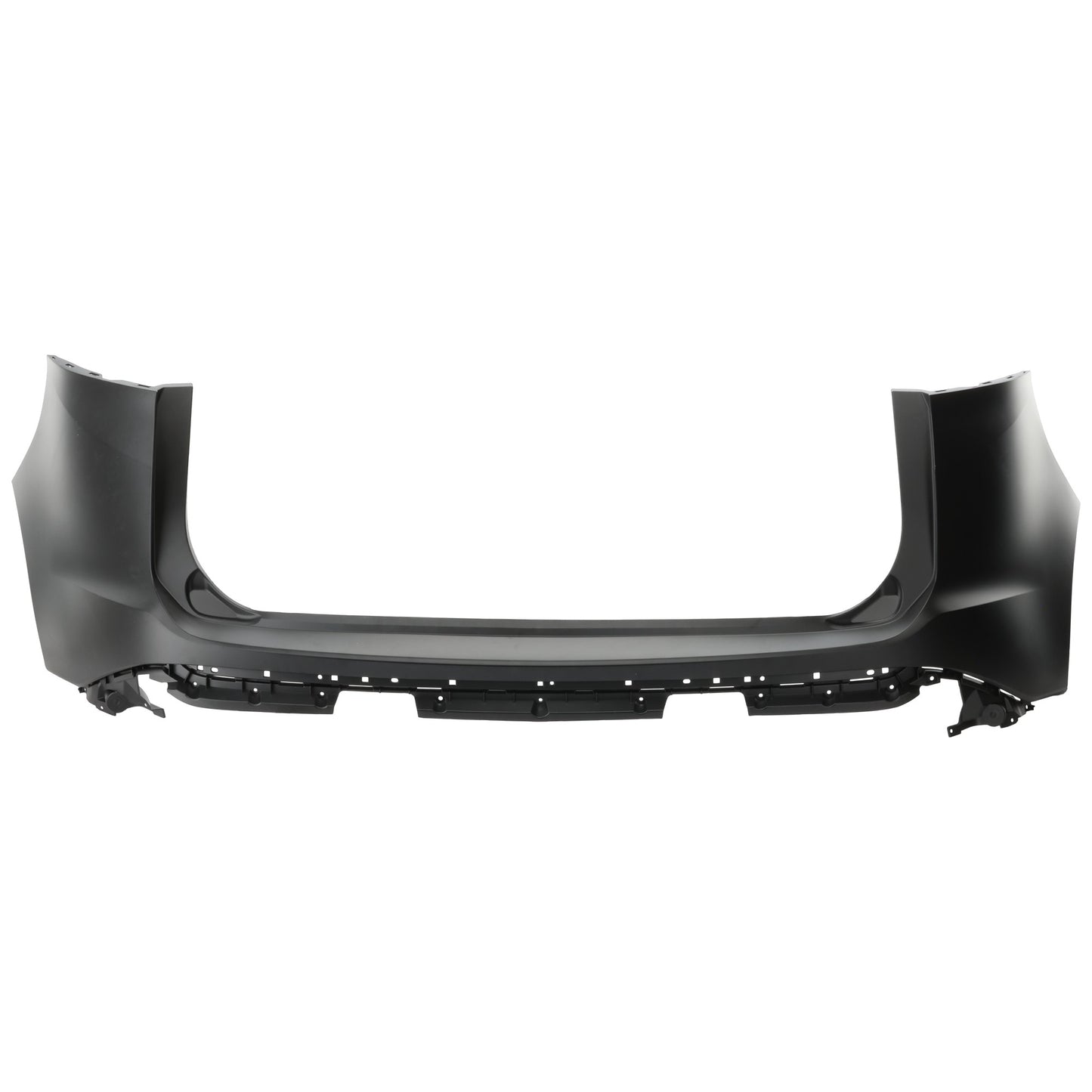 Rear, Upper Primed Bumper Cover, Without Parking Aid Sensor Holes, With Tow Hook Hole