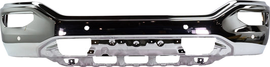 Front Bumper, Chrome, With Park Assist Sensor Holes, Without Mounting Brackets
