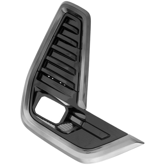Front, Passenger Side Fog Light Trim, Black and Chrome