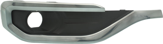 Front, Passenger Side Fog Light Trim, Black, With Smoked Chrome Molding