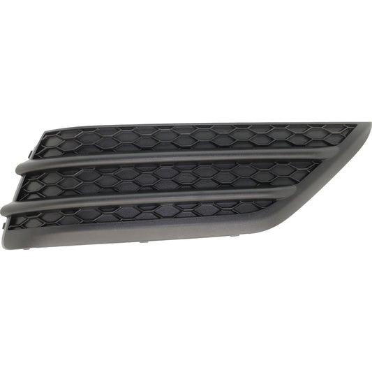 Front, Passenger Side, Outer Bumper Grille, Textured Black, Side Bumper Grille, LX/EX/EX-L Models, without Parking Aid Sensor Holes