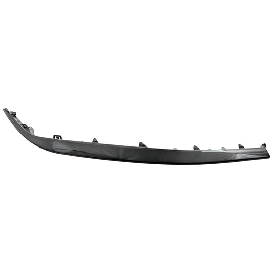 Front, Passenger Side Bumper Trim, Black and Chrome