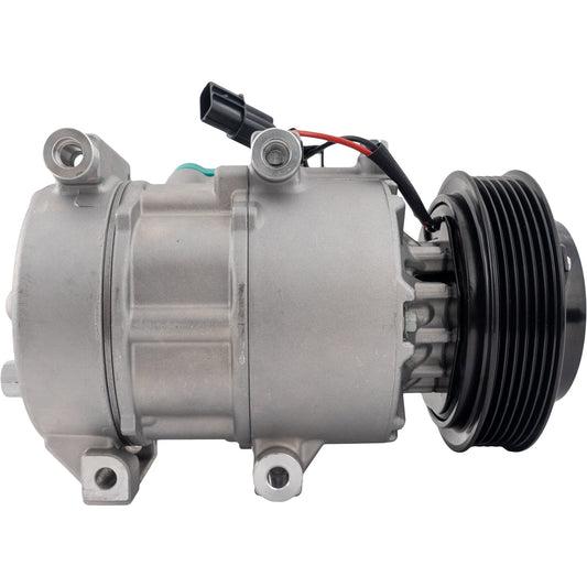 A/C Compressor, With Clutch, 6-Groove Pulley