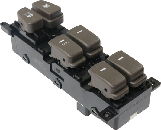 Front, Driver Side Window Switch, Gray