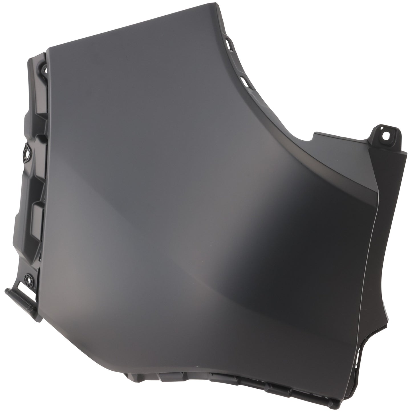 Задний бампер со стороны водителя, грунтованный пластик