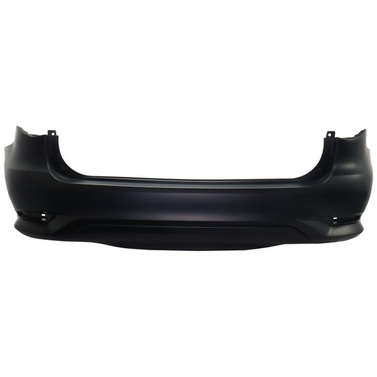Rear Primed Bumper Cover, Without Backup Collision Intervention Sensor Holes, CAPA CERTIFIED
