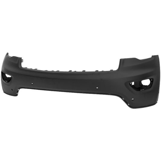 Front, Upper Primed Bumper Cover, With Parking Aid Sensor Holes, With Park Assist Sensor Holes, Without Headlight Washer Holes, For Models Without Advance Parking Assist System