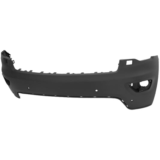 Front, Upper Primed Bumper Cover, For WK2 Body Models With Advance Park Assist  and Headlights Washers, Except SRT And Trackhawk, CAPA CERTIFIED