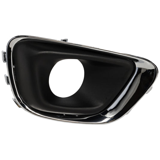 Front, Passenger Side Fog Light Trim, Black and Chrome