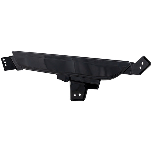 Front, Passenger Side Bumper Grille, Painted Black, Side Bumper Grille, without Fog Light Hole, For Models without Fog Lights