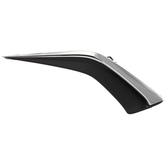 Front, Driver Side Bumper Trim, Black and chrome trim