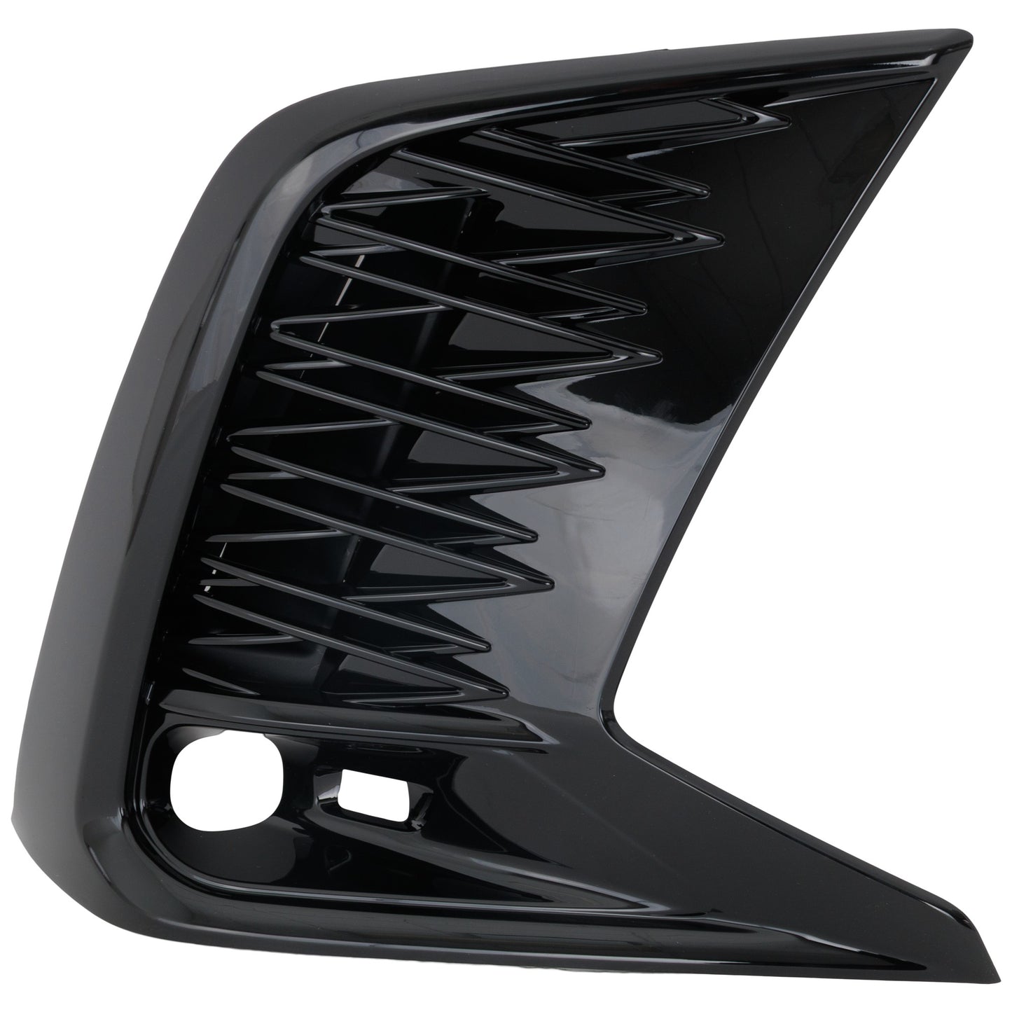 Front, Passenger Side Fog Light Trim, Black, Side Cover
