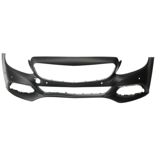 Front Primed Bumper Cover, Convertible/Coupe/Sedan, With Parking Aid Sensor Holes and Surround View, For Models Without Sport/Luxury Package