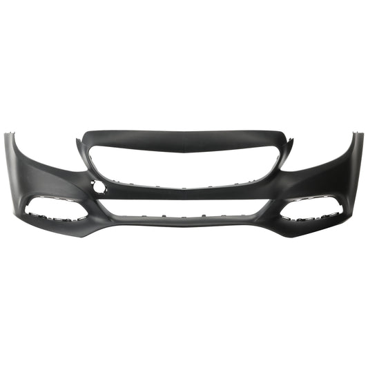 Front Primed Bumper Cover, Convertible/Coupe/Sedan, Without Parking Aid Sensor Holes and Surround View, For Models Without Sport/Luxury Package