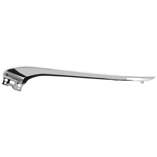 Front, Driver Side, Upper Bumper Trim, Chrome
