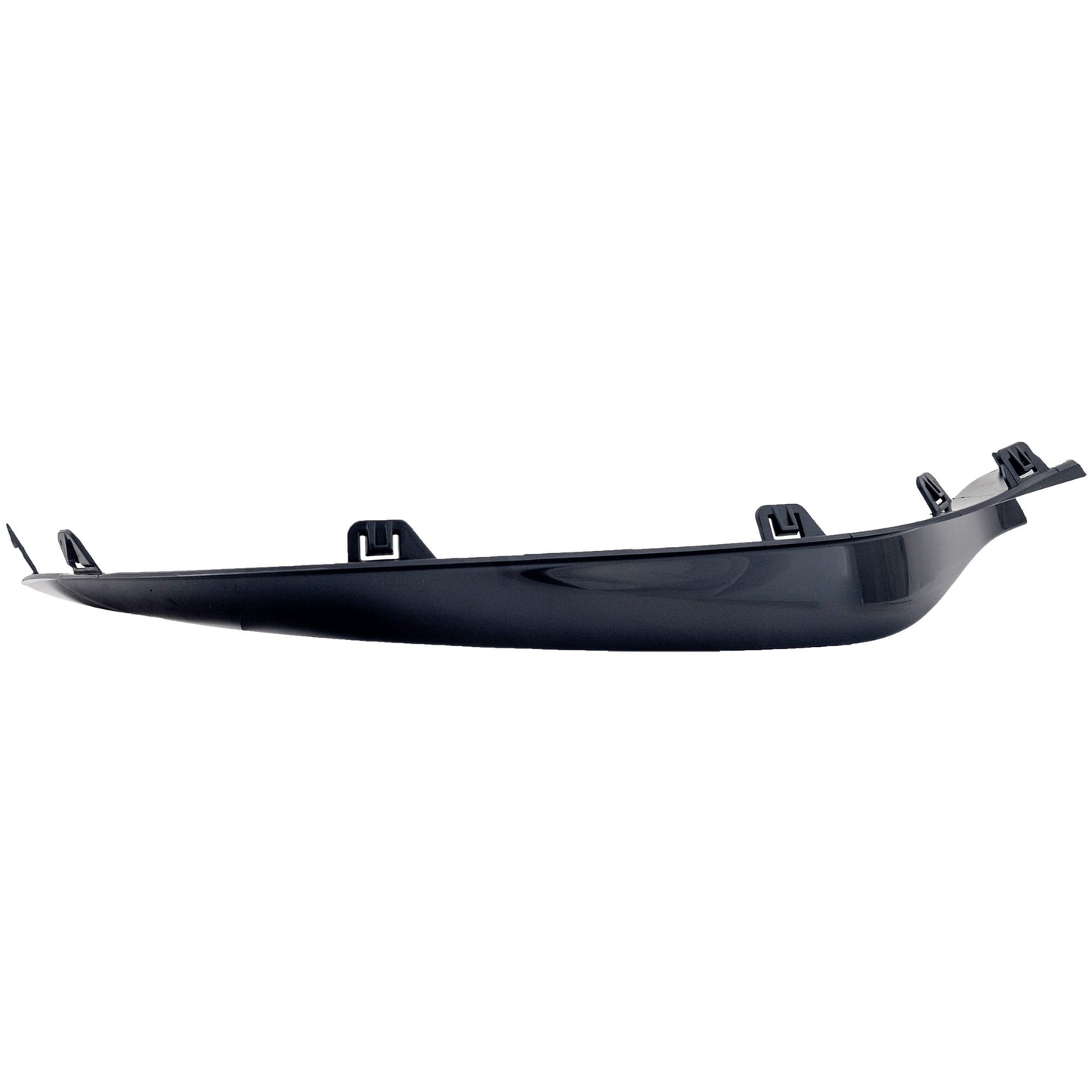 Front, Passenger Side, Outer Bumper Trim, Black