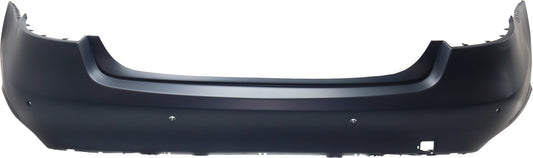 Rear Primed Bumper Cover, Sedan, With Parking Aid Sensor Holes, For Models Without Night and AMG Styling Package