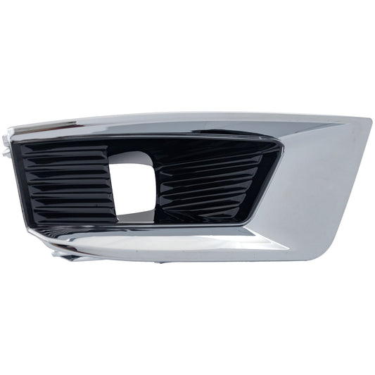 Front, Passenger Side Fog Light Trim, Black, Chrome Bezel, (SL, For Models without Midnight Edition)/Platinum/S/SV Models