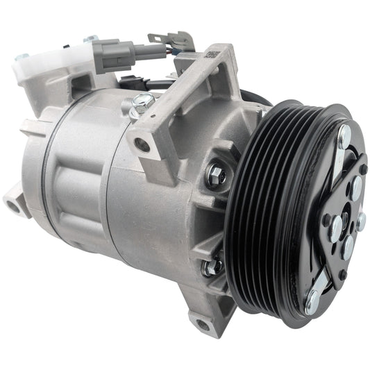 A/C Compressor, With Clutch, 6-Groove Pulley