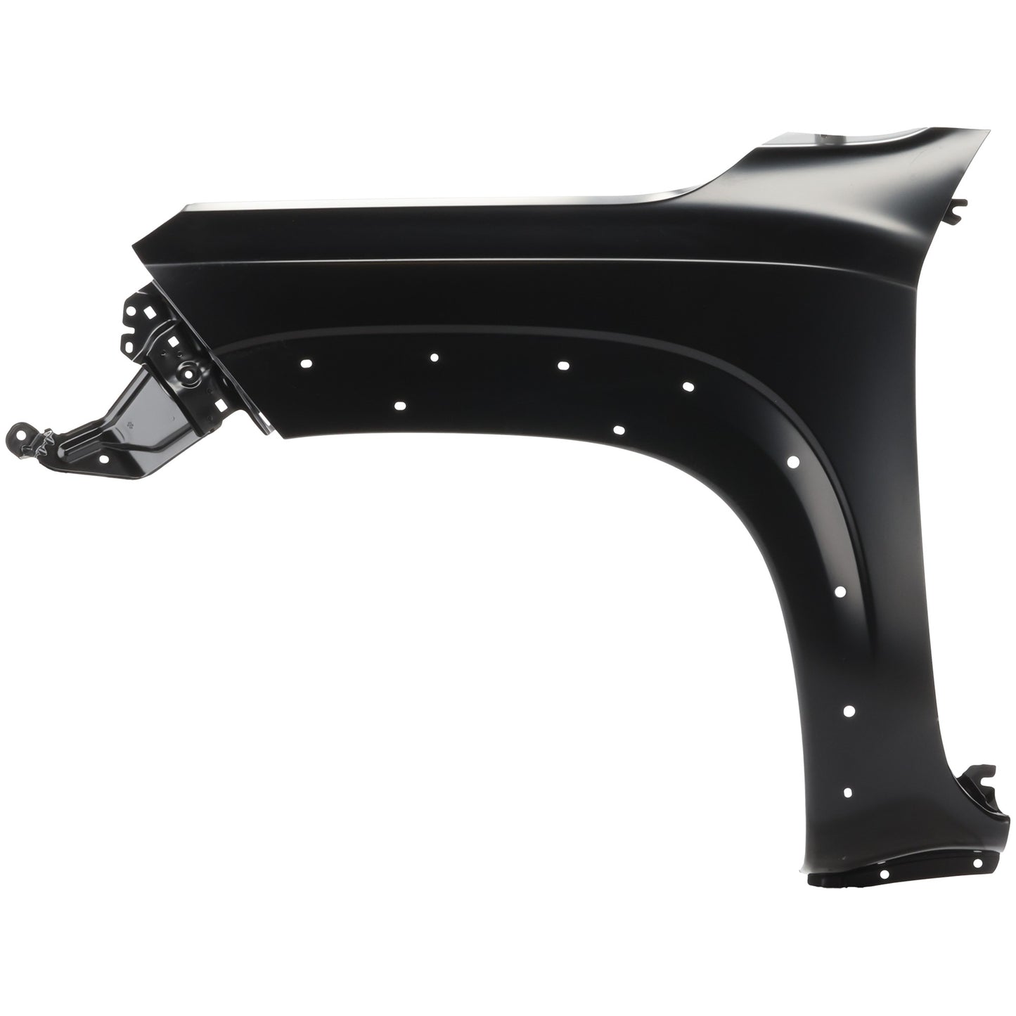 Front, Driver Side Fender, Crew Cab Pickup, For Models With Wheel Molding Hole