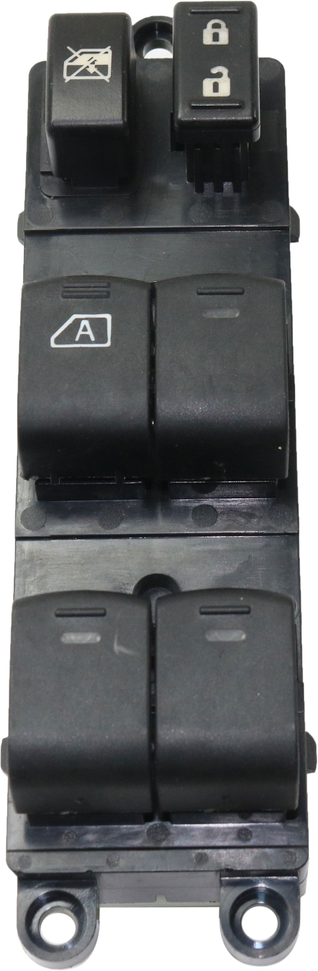 Front, Driver Side Window Switch, Black, 6-Button