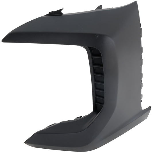 Front, Driver Side Bumper End, Textured Plastic