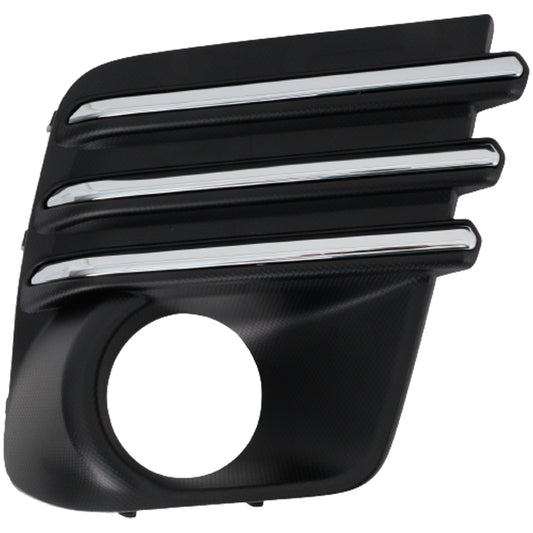 Front, Passenger Side Fog Light Trim, Textured Black
