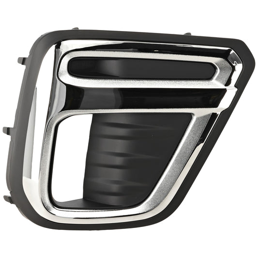 Front, Passenger Side Fog Light Trim, Black and Chrome