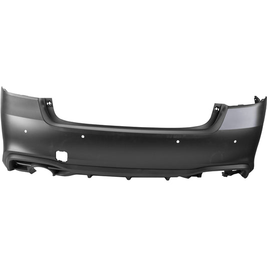 Rear Primed Bumper Cover, without Mounting Bracket, For Models with Object Sensor Holes