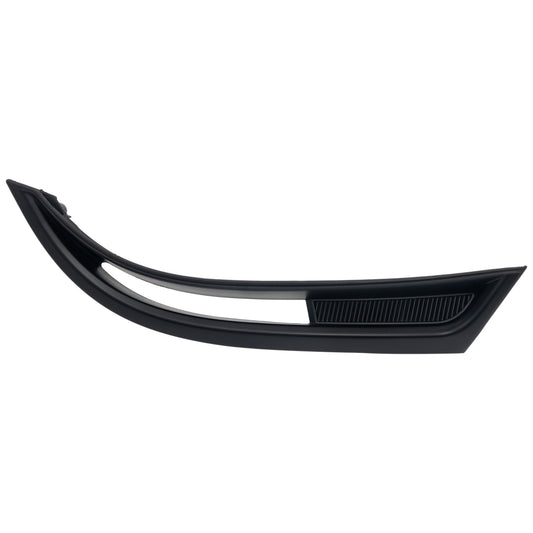 Front, Passenger Side Bumper End, Painted Black Plastic