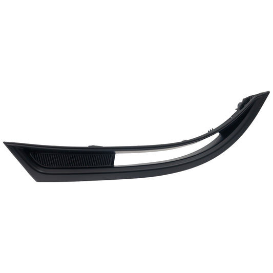 Front, Driver Side Bumper End, Painted Black Plastic