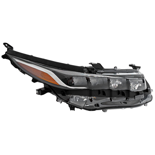 Passenger Side Headlight, with Bulb, LED, Clear Lens, 4 Cyl., 1.8L Engine