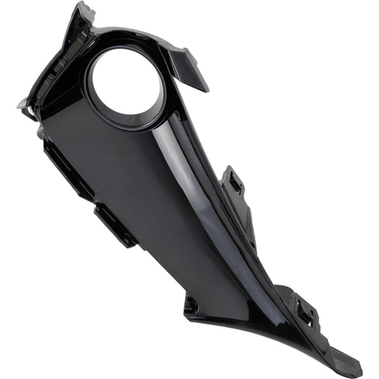 Front, Passenger Side Fog Light Trim, Black, Hatchback