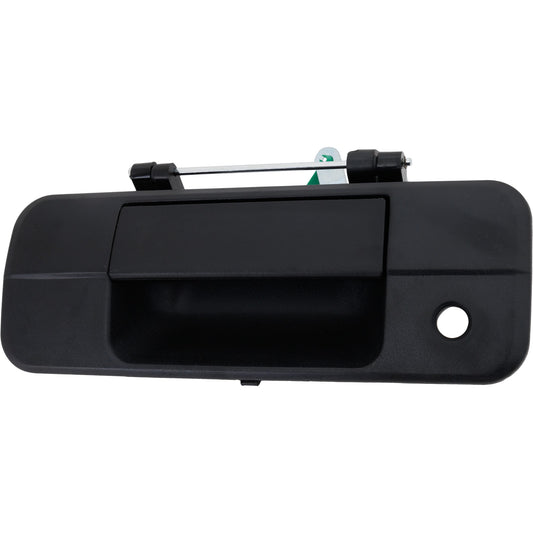 Tailgate Handle, Textured Black Plastic bezel, metal lever Without Camera Hole With Key Hole
