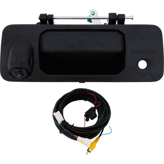 Tailgate Handle, Textured Black Plastic With Camera Hole With Key Hole