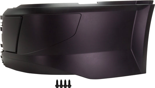 Front, Driver Side Bumper End, Painted Black, Base Model