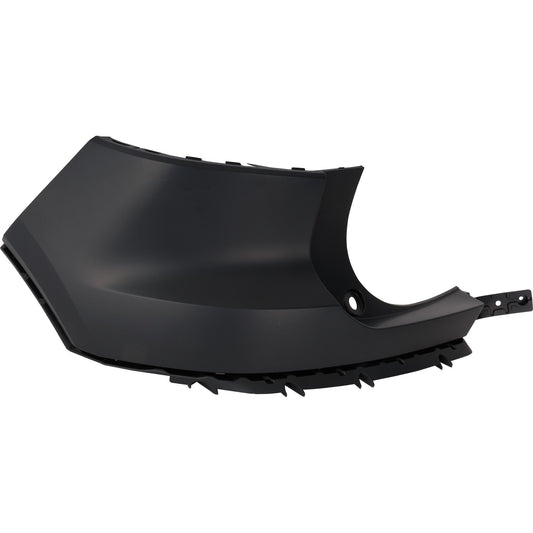 Задний бампер со стороны водителя, грунтованный пластик