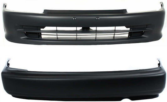 Sedan Front and Rear Primed Bumper Cover
