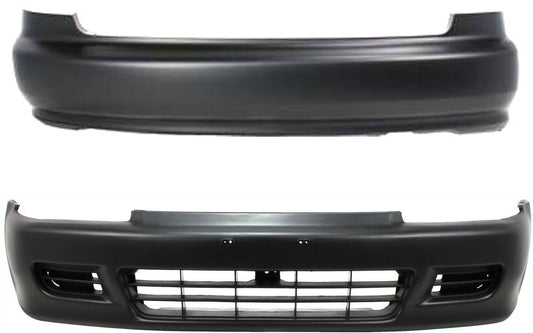 Hatchback Front and Rear Primed Bumper Cover