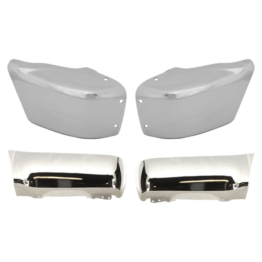 Задний бампер со стороны водителя и пассажира, хромированная сталь