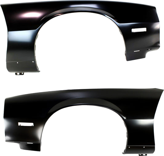 Front, Driver and Passenger Side Fenders, With holes for body cladding and turn signal light