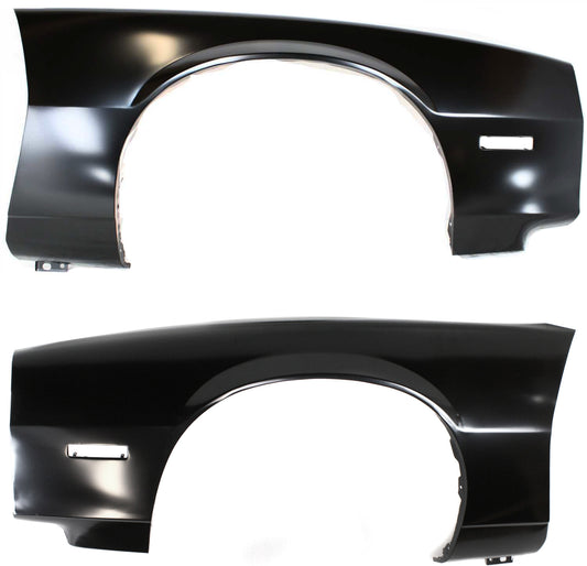 Front, Driver and Passenger Side Fenders, Without holes for body cladding, With turn signal light hole