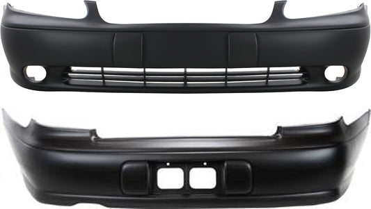 Front and Rear Primed Bumper Cover