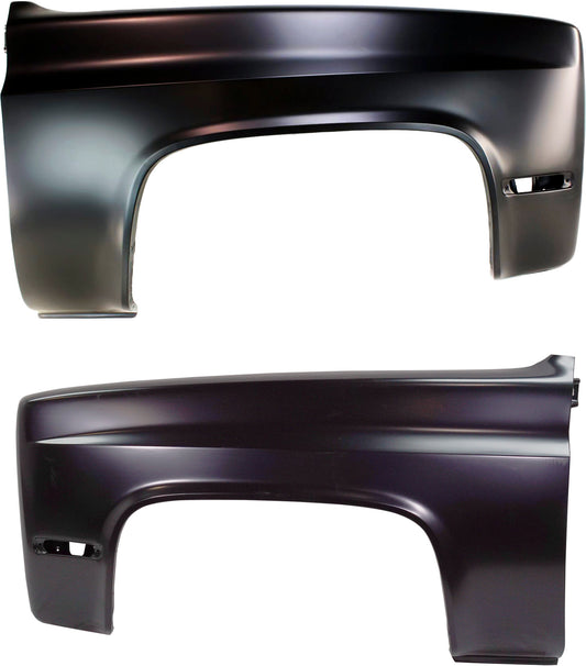 Front, Driver and Passenger Side Fenders, With turn signal light hole, CAPA CERTIFIED