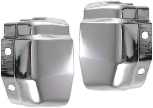 Передний бампер со стороны водителя и пассажира, хромированная сталь