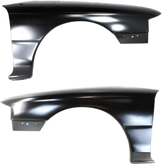 Front, Driver and Passenger Side Fenders, With emblem provision, With antenna hole on passenger side