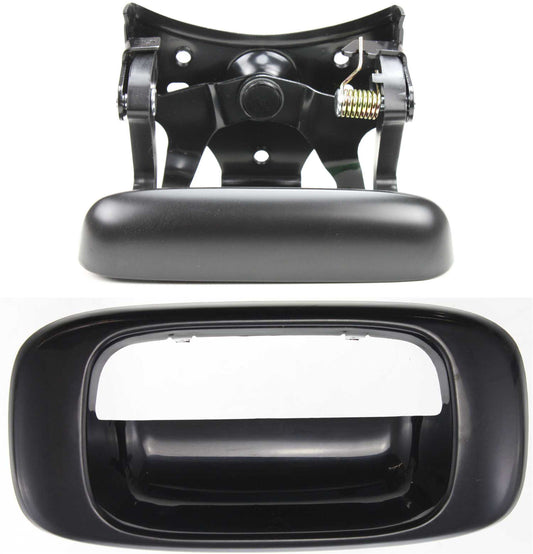 Tailgate Handle and Bezel, Smooth Black Plastic Without Camera Hole Without Key Hole