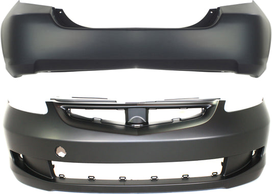 Front and Rear Primed Bumper Cover