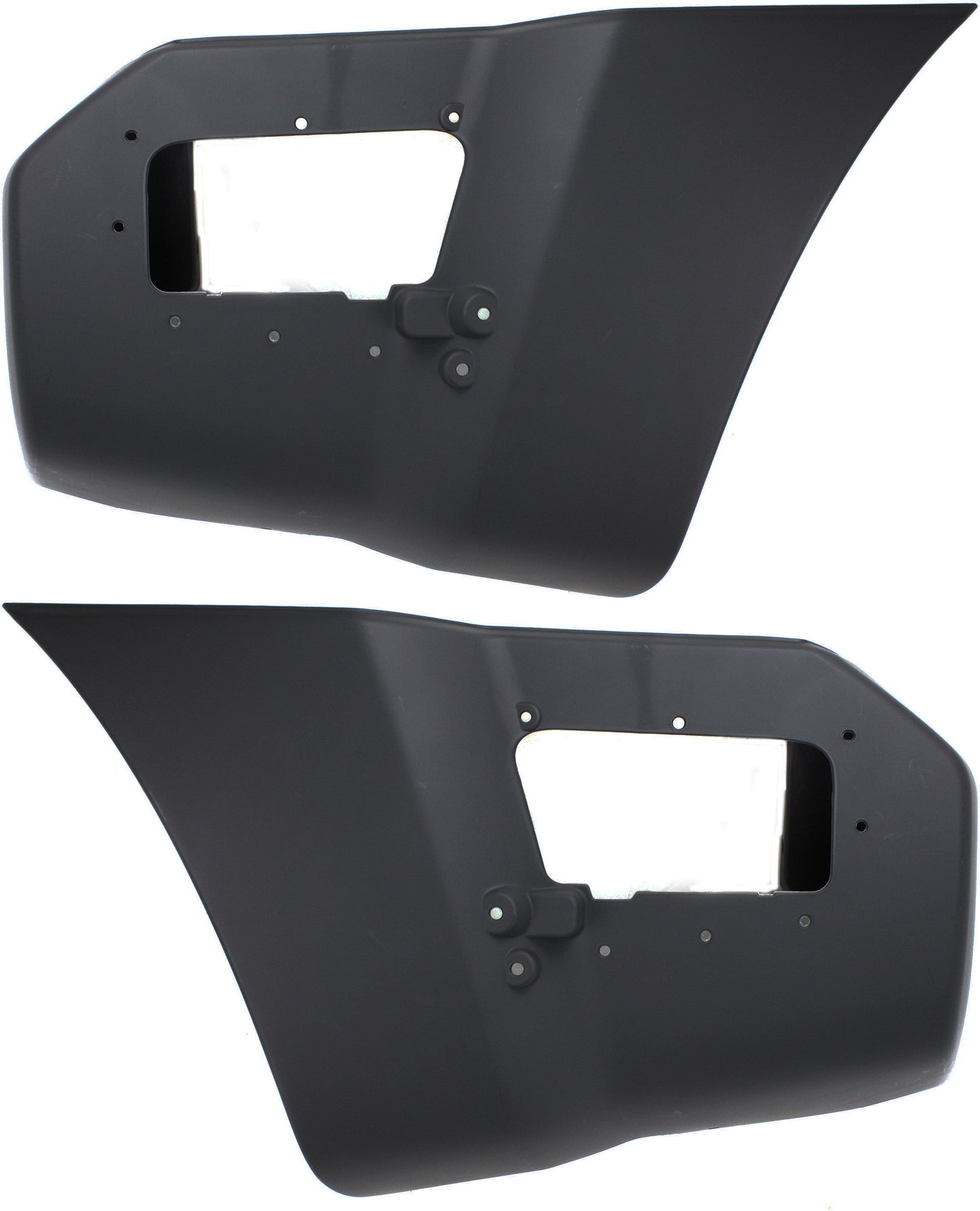Rear, Driver and Passenger Side Bumper End, Textured Plastic
